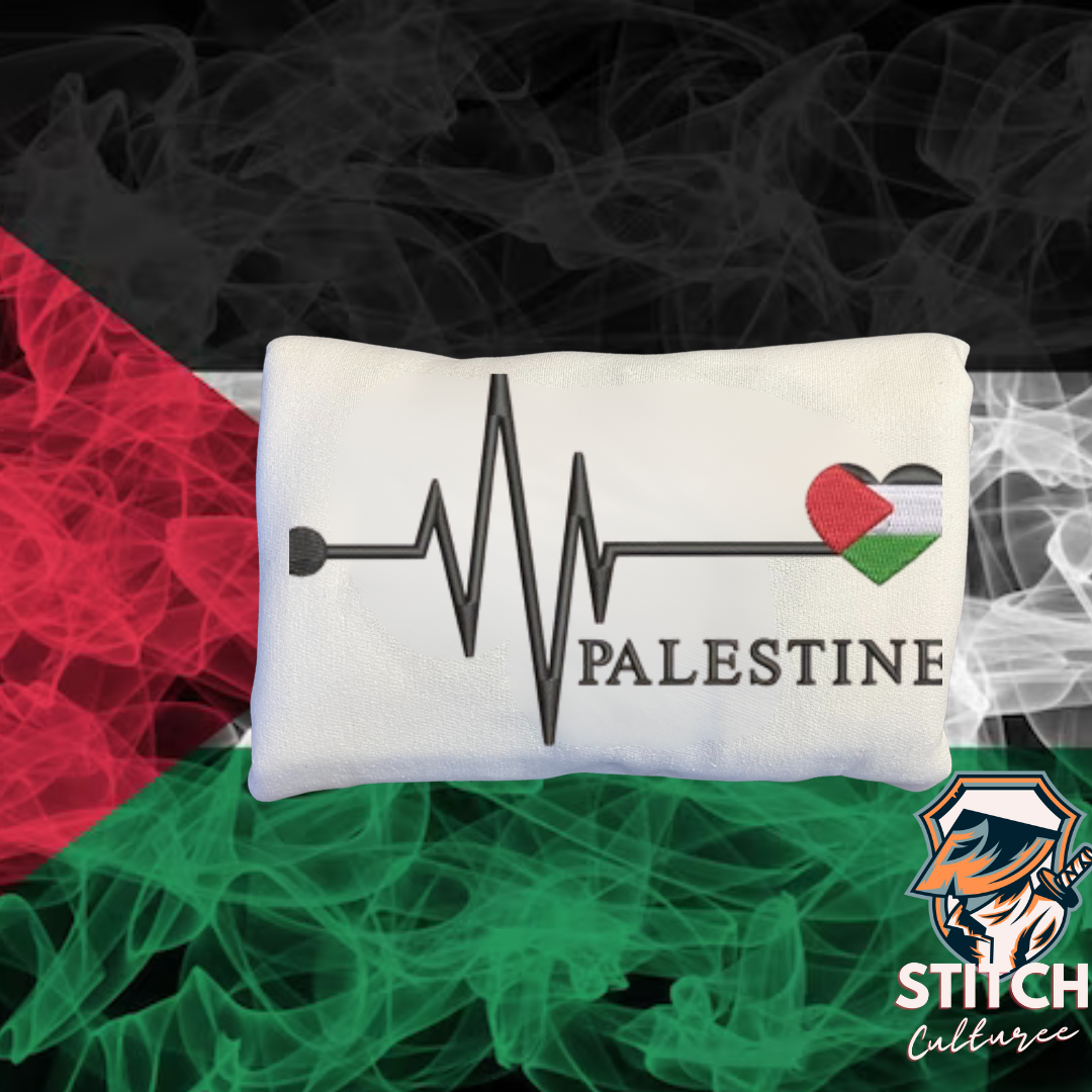 Free Palestine Heartline Design