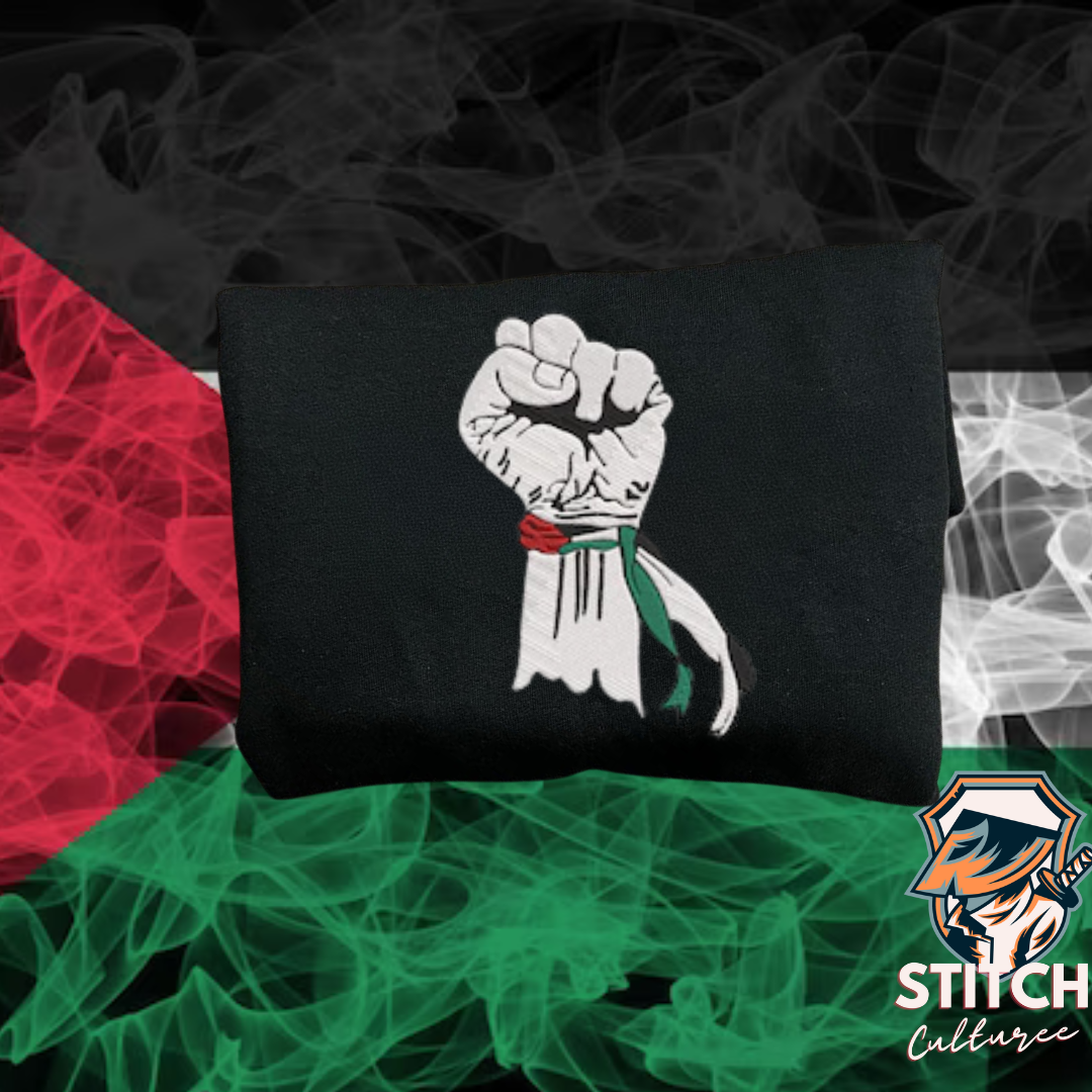 Free Palestine Map Flag Design